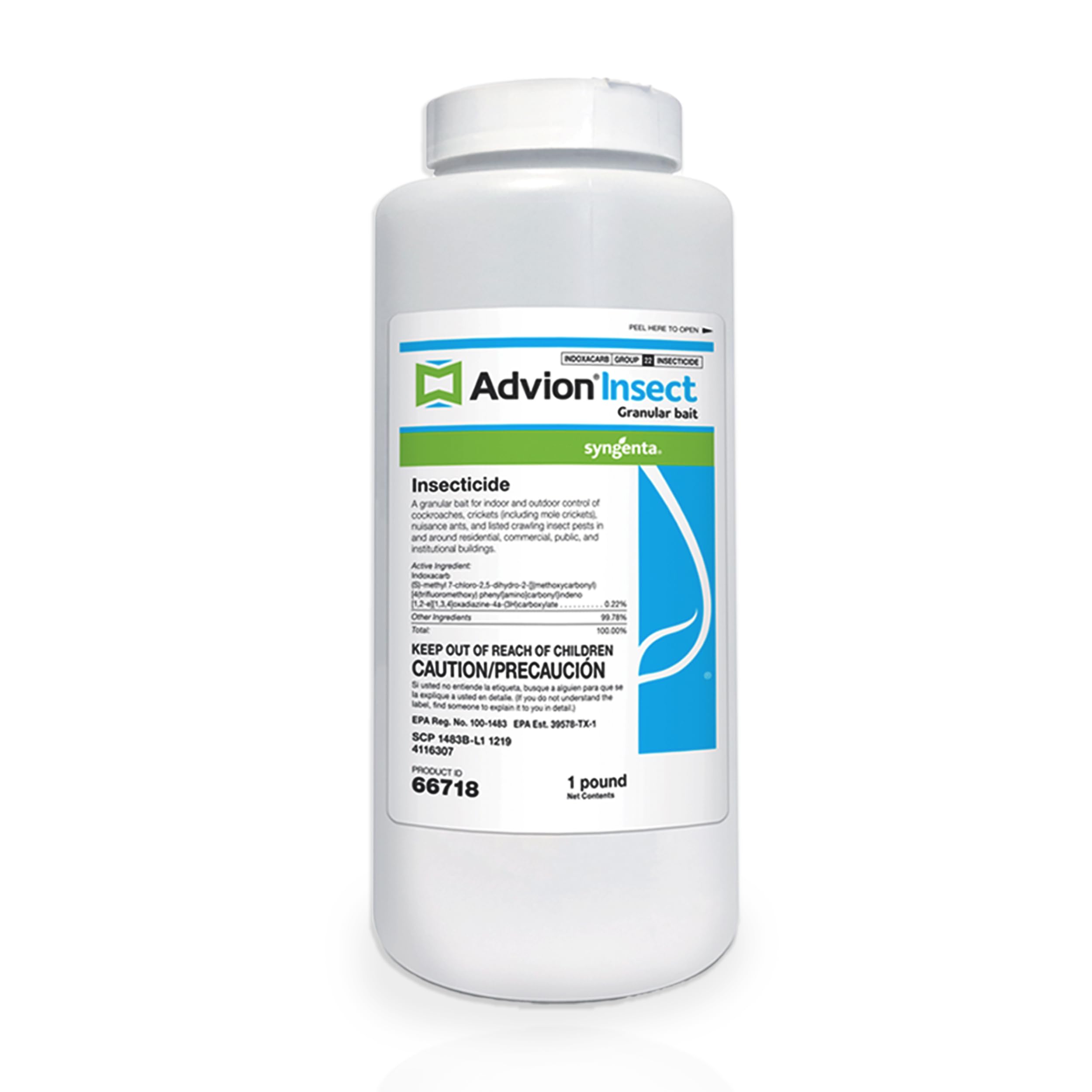 Advion Insect Granular Bait in a 1-lb shaker for perimeter band application