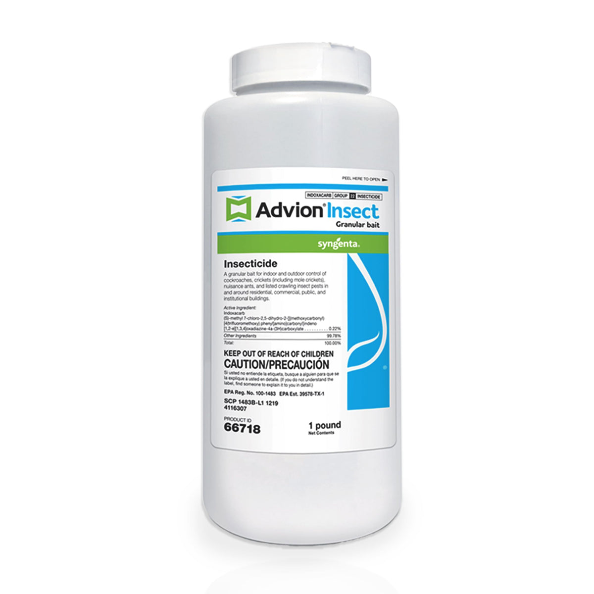 Advion Insect Granular Bait in a 1-lb shaker for perimeter band application