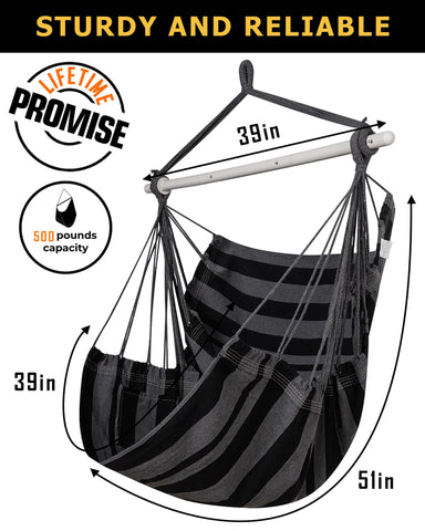 ADVOKAIR hammock chair adjustable strap enables quick setup