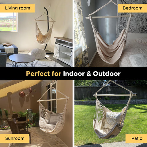 ADVOKAIR hammock chair compact design fits small spaces