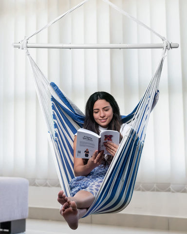 ADVOKAIR hammock chair large XXL with 43.3 inch spreader bar for stable support