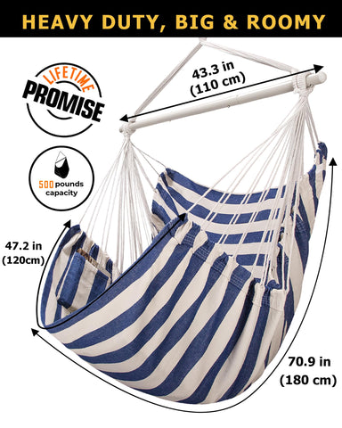 ADVOKAIR hammock chair large XXL foldable design for quick storage