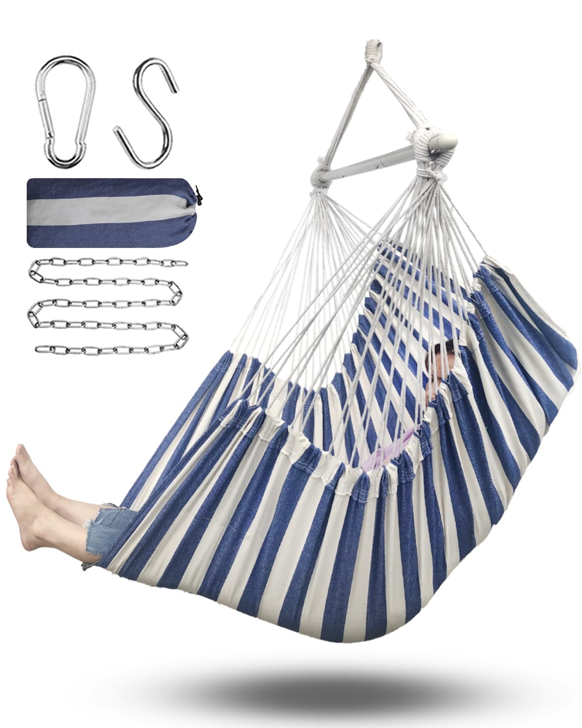 ADVOKAIR hammock chair large XXL full setup for indoor outdoor lounging