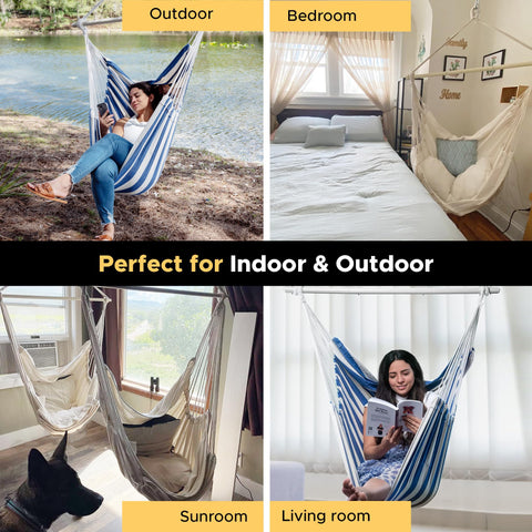 ADVOKAIR hammock chair large XXL indoor outdoor versatile seating