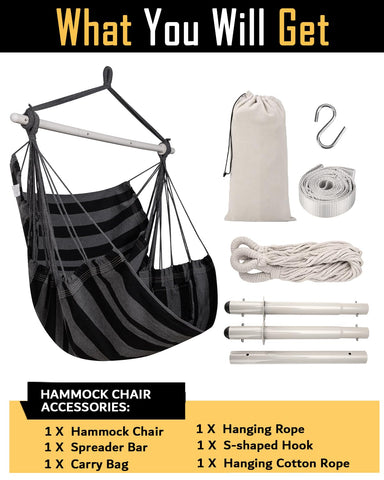 ADVOKAIR hammock chair fabric is machine washable for easy cleaning