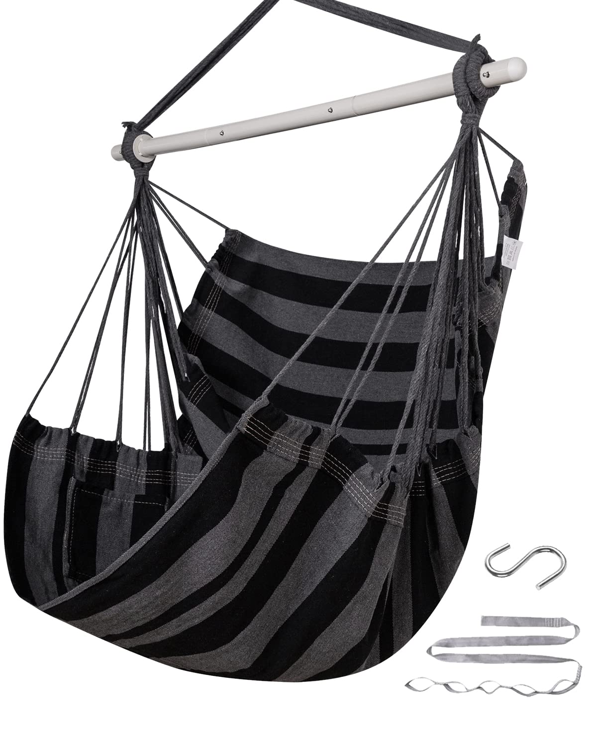 ADVOKAIR Hammock Chair with steel spreader bar for secure suspension