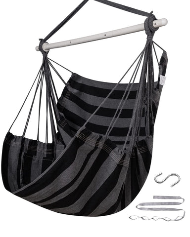 ADVOKAIR Hammock Chair with steel spreader bar for secure suspension
