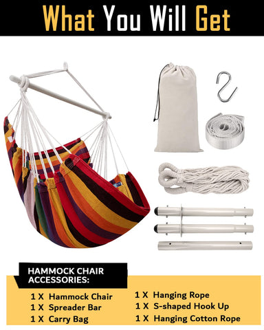 Machine washable ADVOKAIR hammock chair for easy cleanup after use