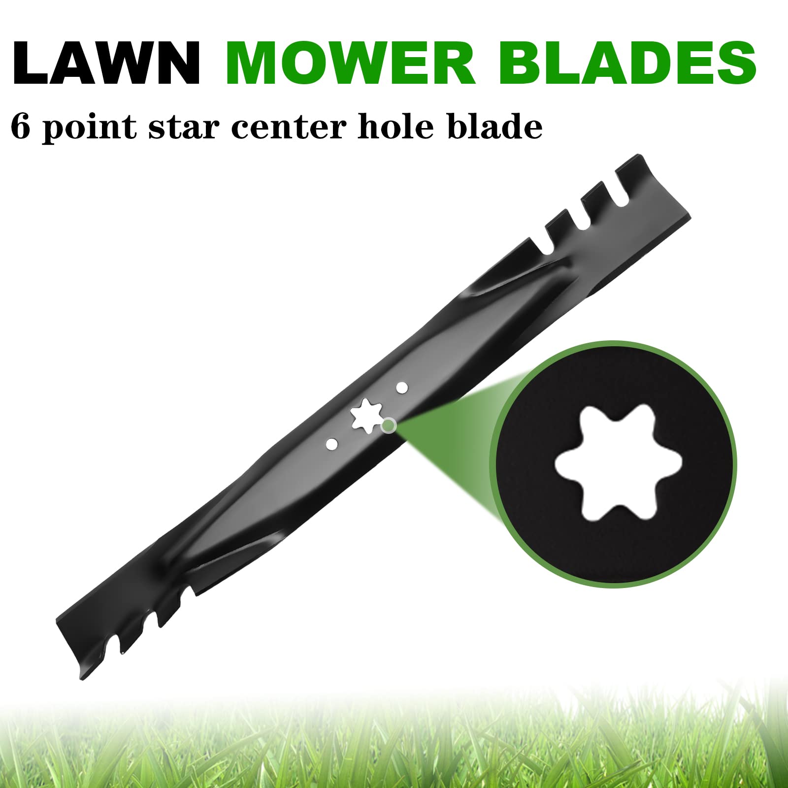 Aeagle 2-pack blades shown for value and quick replacement on mowing days.