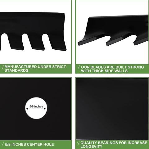 Aeagle blade for 61-inch deck with 5-8 center-hole for secure mounting.