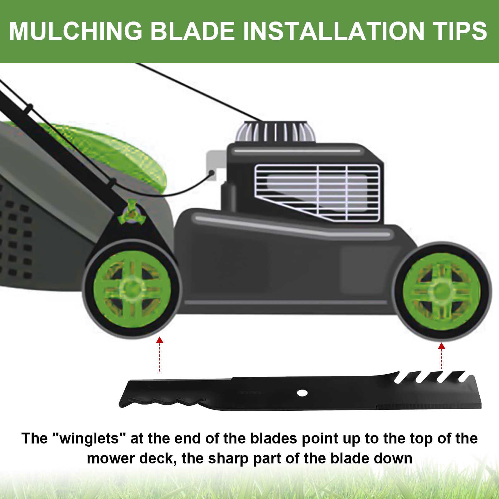 Aeagle blade suited for Ferris 1520842 and 539101733 on 61-inch decks.