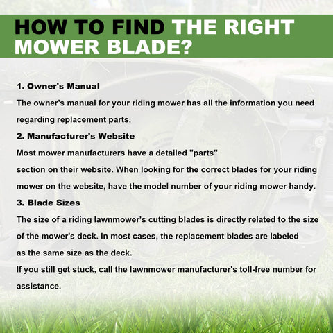 Aeagle 42-inch-compatible blade on a mower deck illustration.