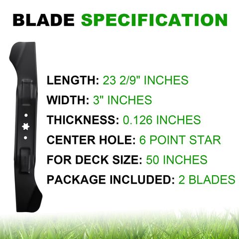 Aeagle 46-inch blade for Cub Cadet ZT1/ZT2 series with 6-point star center hole