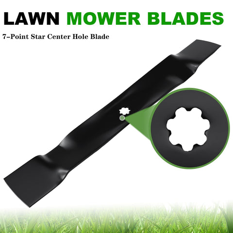Aeagle blade with 7-point star center hole close-up for secure mounting.