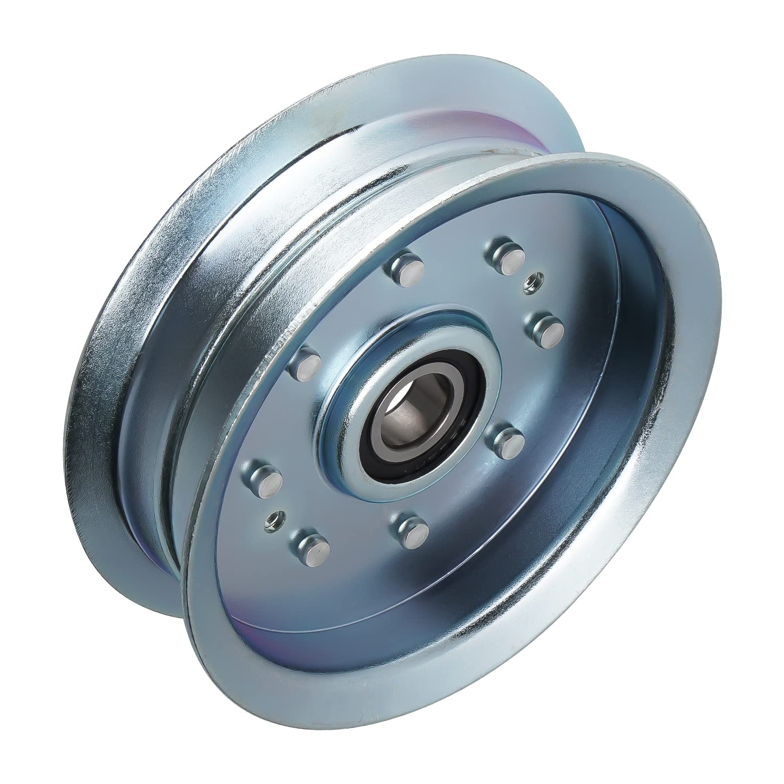 Aeagle flat idler pulley for Cub Cadet 756-05034A reduces belt wear and improves drive.