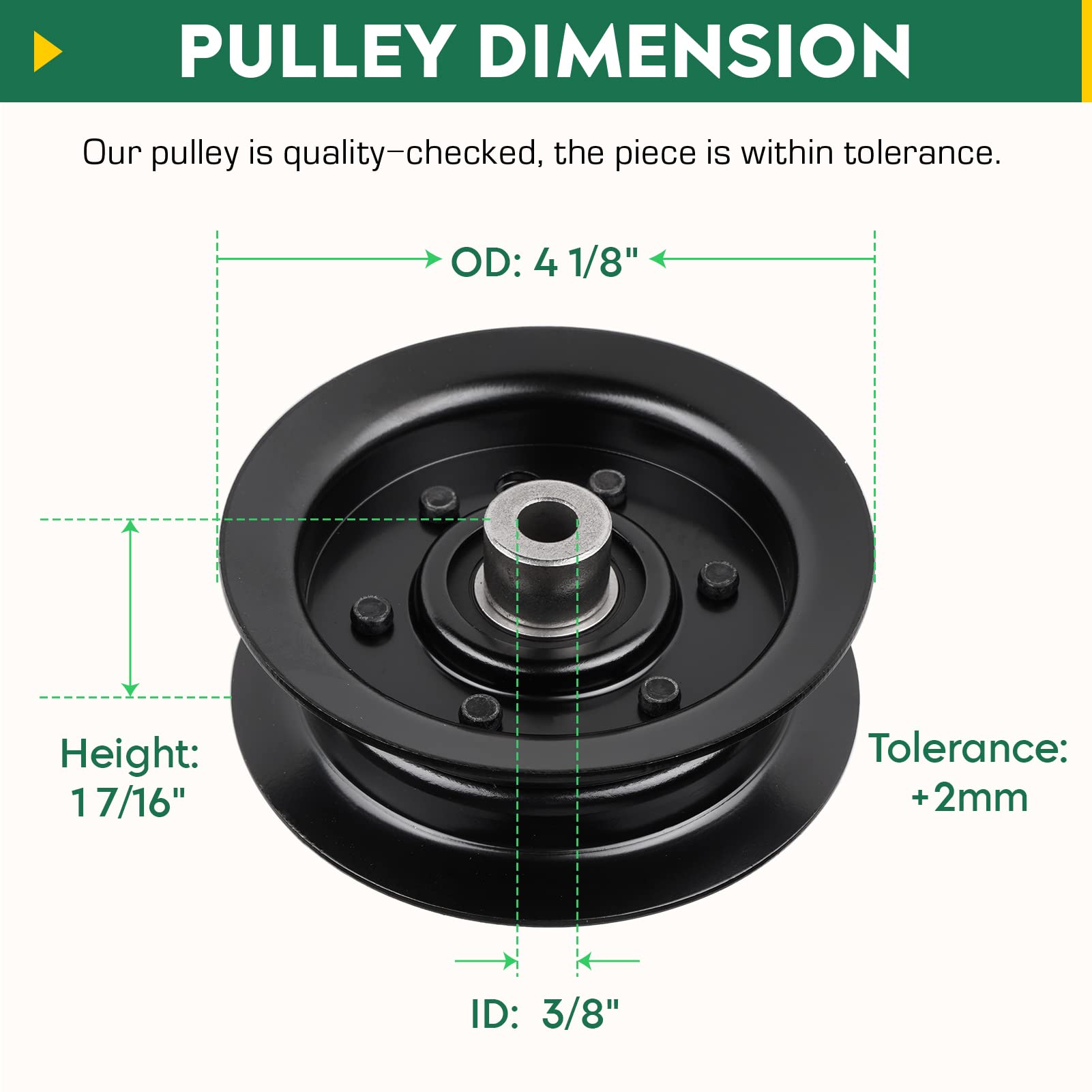 Aeagle flat idler pulley install-ready pack of three for compatible models