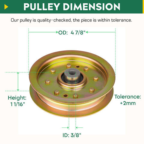 Aeagle flat idler pulley fits 4-7/8 in OD for broad compatibility