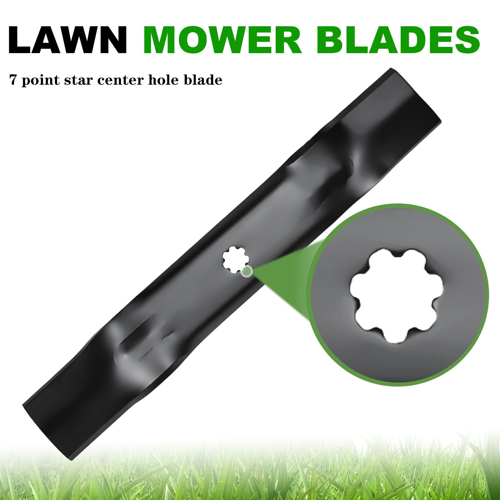 Aeagle Gy20852 seven-point star center hole ensures secure fit on John Deere decks
