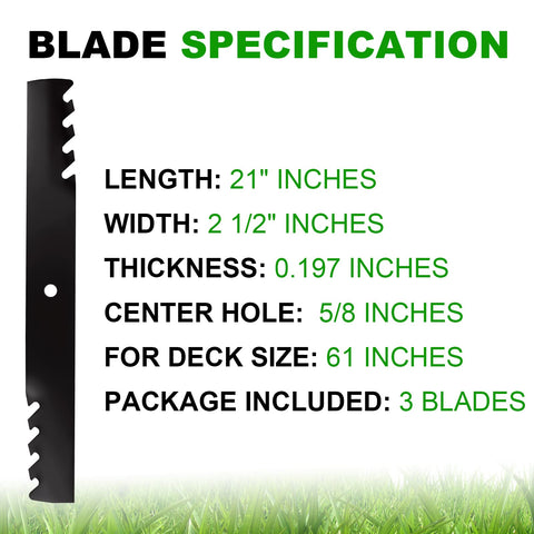 Aeagle heavy-duty blade offers lasting performance on a 61-inch mower.