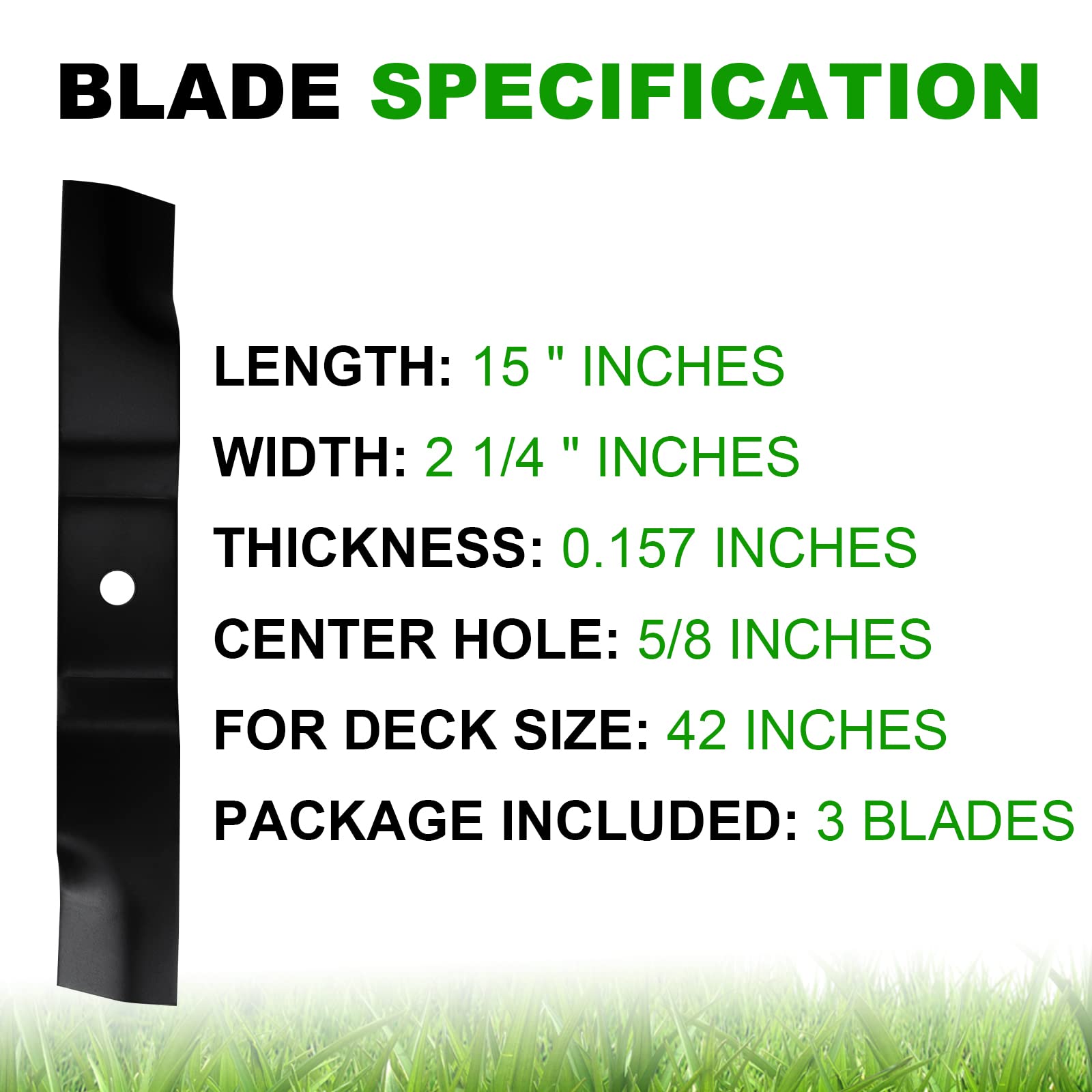 Aeagle Ikon-XL42 42-inch deck blades medium-lift design for versatile mowing