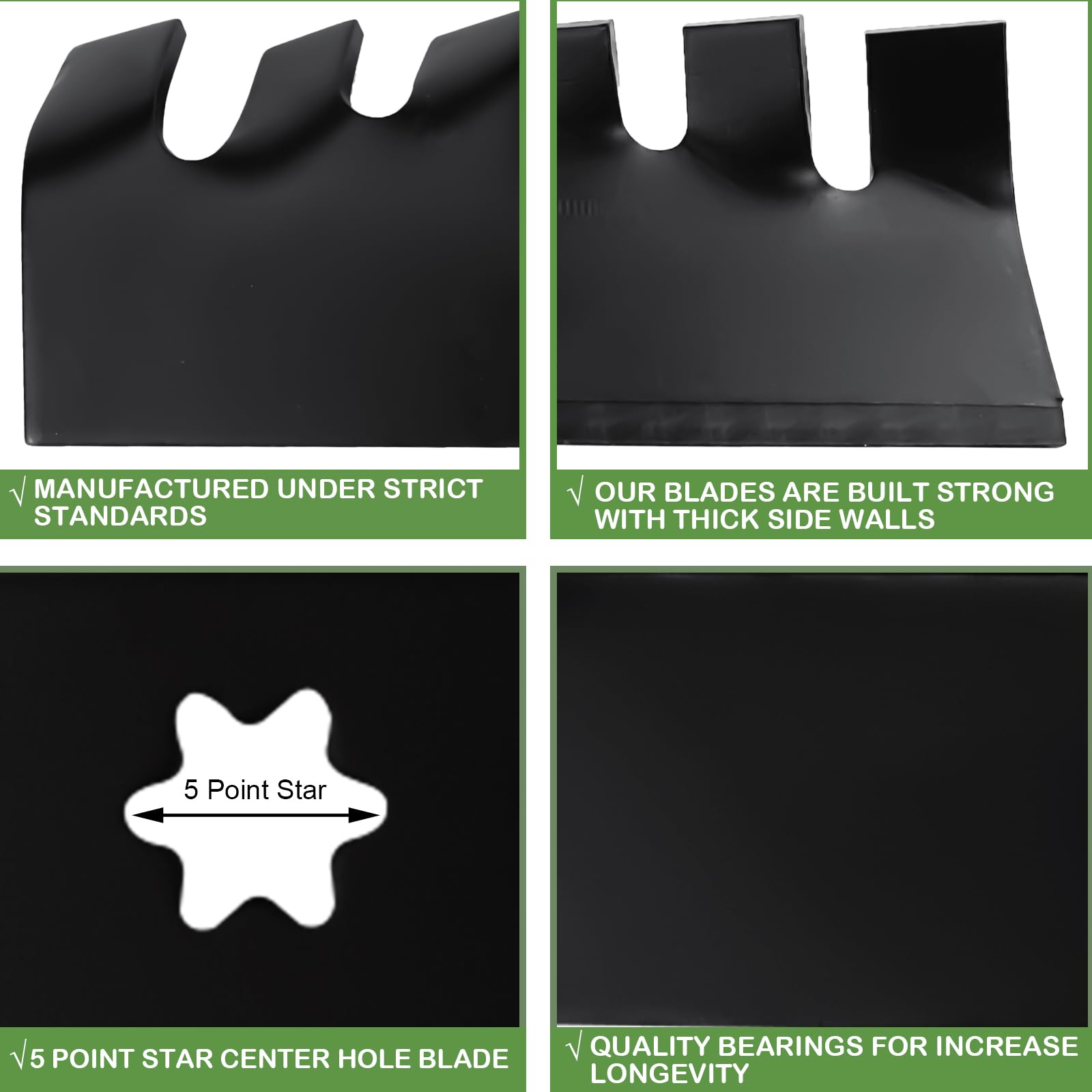 Aeagle blade packaging highlighting durability and a one-year warranty.