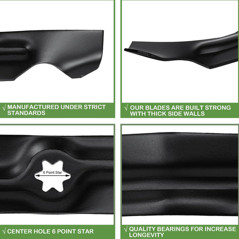 Aeagle Mustang 50in ZT blades compatible with Troy-Bilt for smooth mowing.
