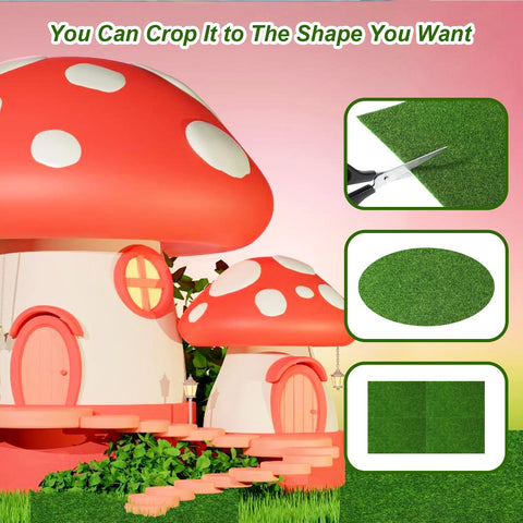 AEAOCVO easy-clean synthetic grass ideal for quick DIY setups.