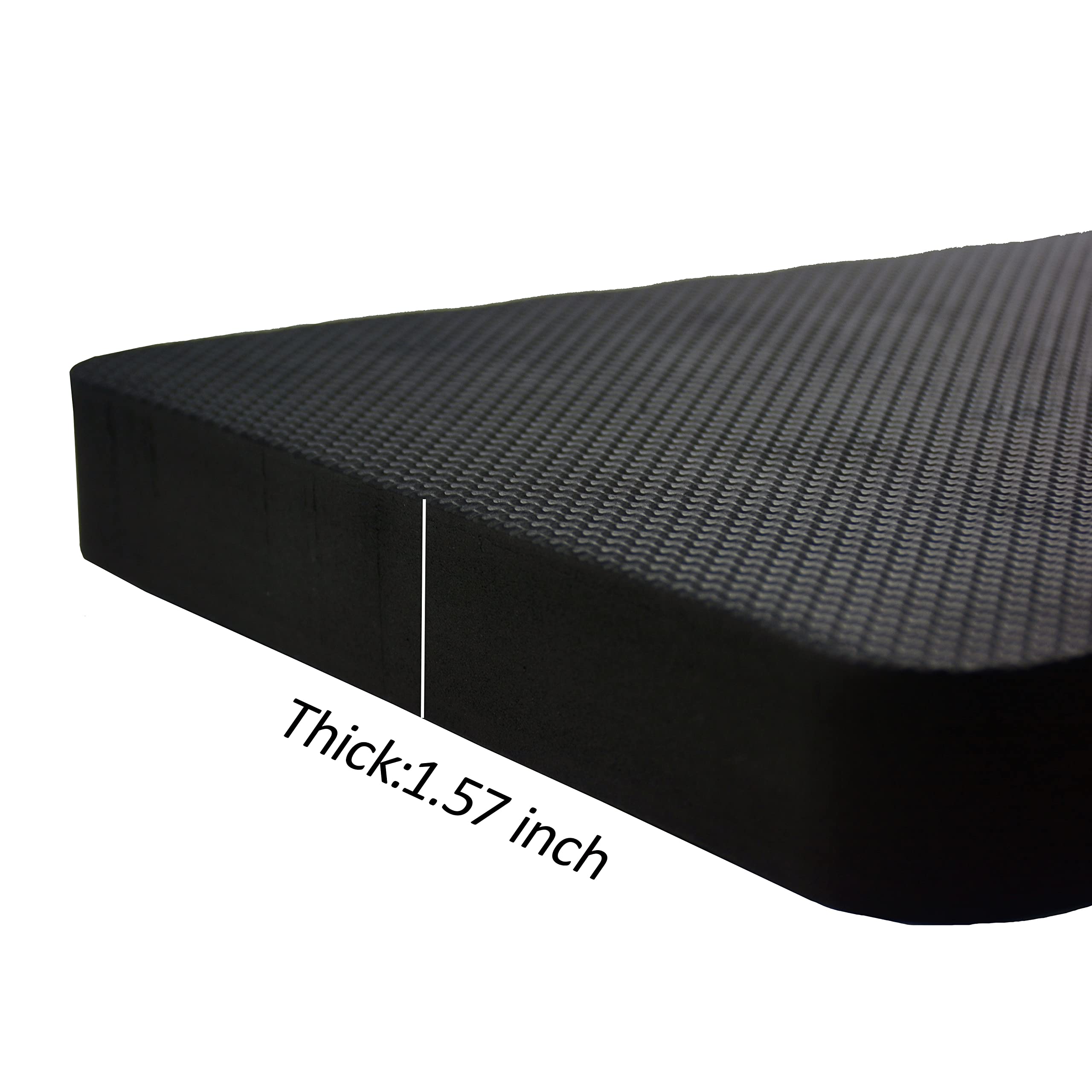 AebDerp kneeling pad viewed from the side for easy storage.