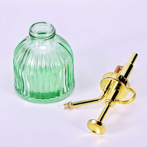Aebor green thickened glass bottle, sturdy mister for routine plant care.