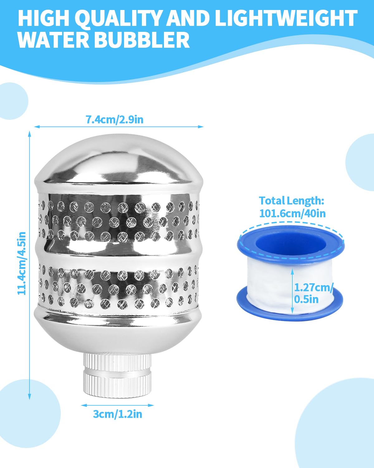 Aecsze bubbler head with 3/4-inch thread for reliable hose connections.