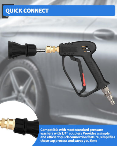 Aecsze car wash nozzle suitable for safe, effective paintwork cleaning.