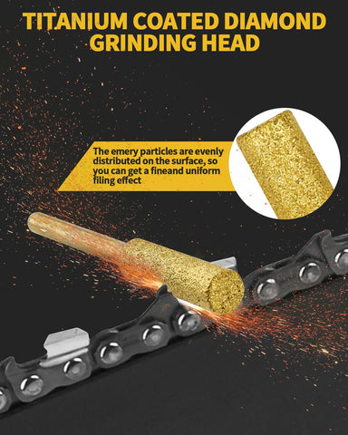 Aecsze gold chainsaw sharpener kit contents for versatile maintenance