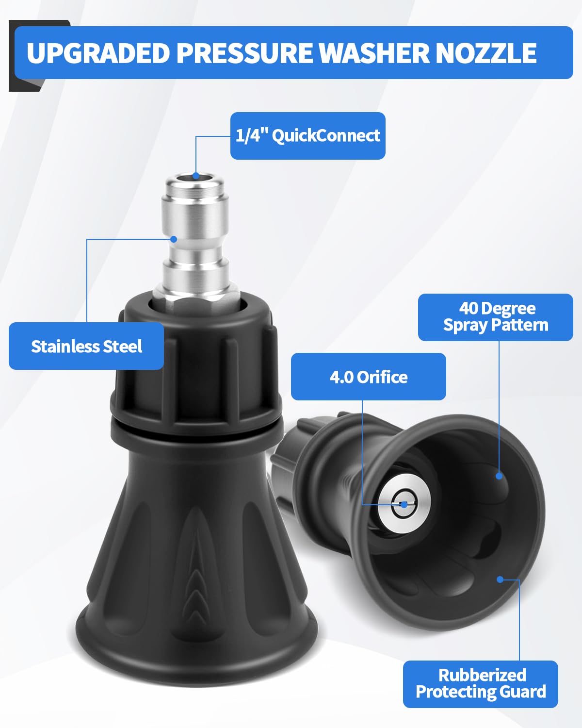 Aecsze quick-connect 1/4-inch fitting enables fast, tool-free setup.