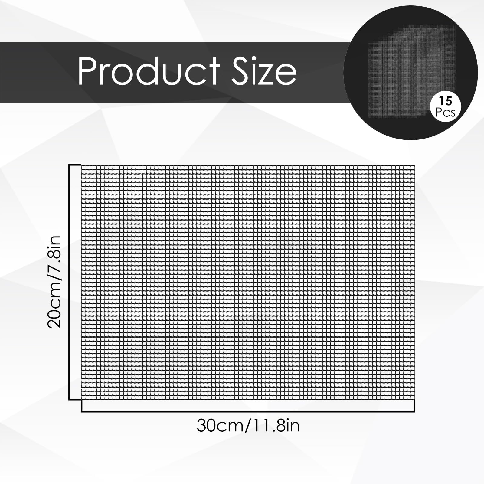 AEDOVE black flower pot mesh pad blends with decor while improving drainage.