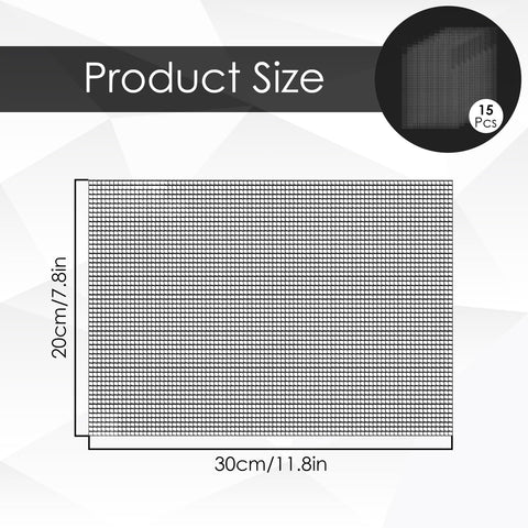 AEDOVE black flower pot mesh pad blends with decor while improving drainage.