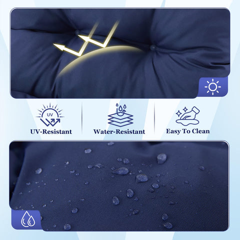 Aegisun cushion features non-slip bottom and secure ties for stability