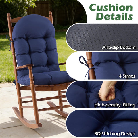 Aegisun cushions secure with ties and anti-slip bottom for stable seating.