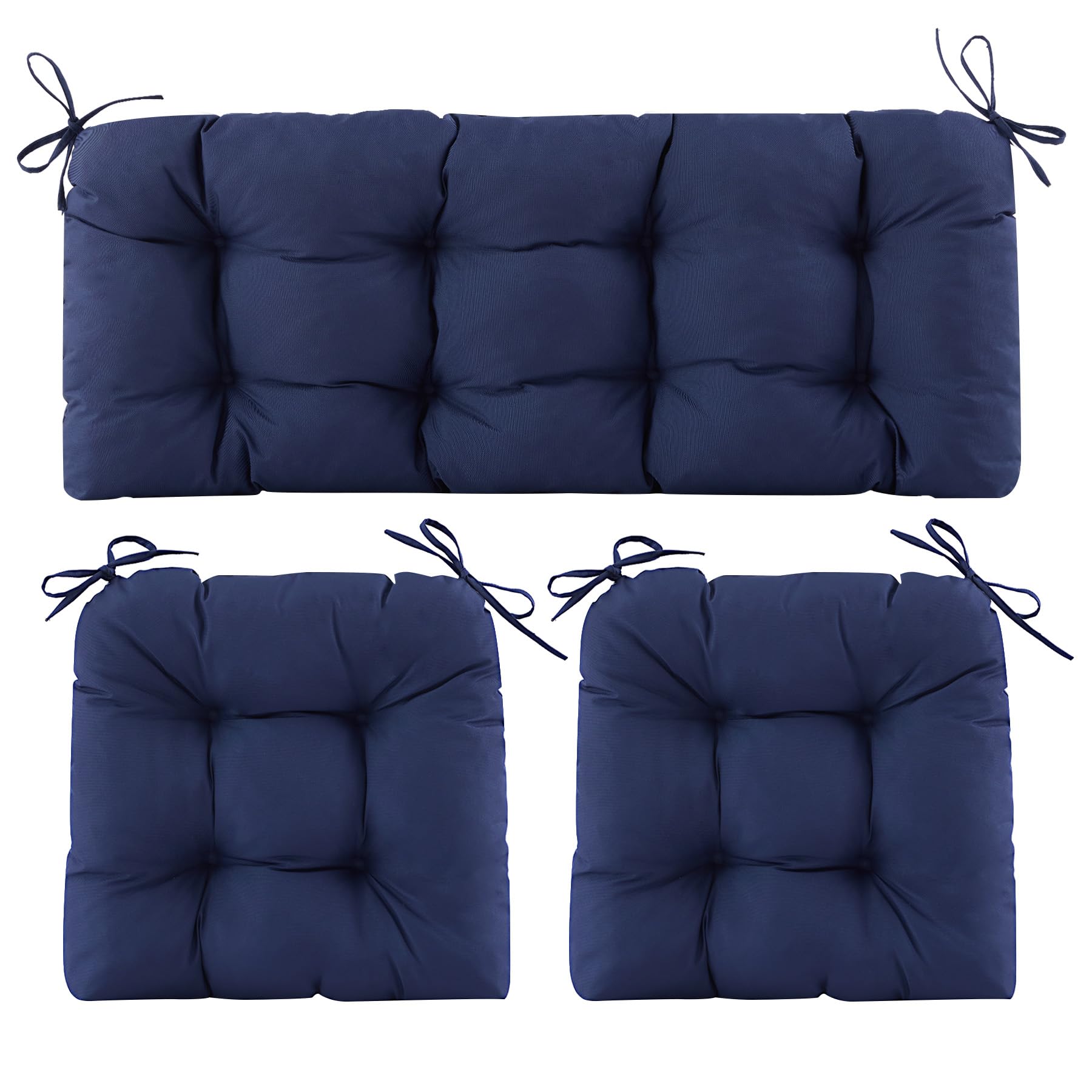 Aegisun wicker loveseat cushion provides a roomy 44x19 inch fit for outdoor lounging