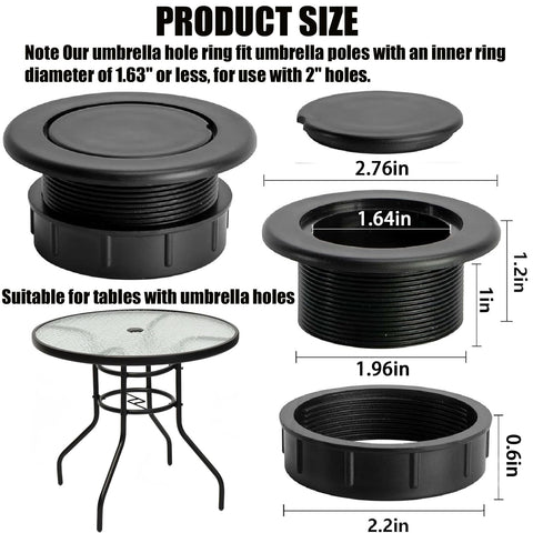 AEIOUD table hole cap keeps the surface smooth when the umbrella is removed