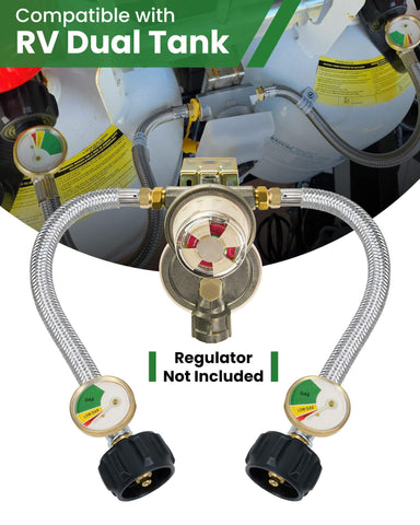 Aekops 1/4 inch NPT to QCC1 inlet hose ensures secure regulator fit.