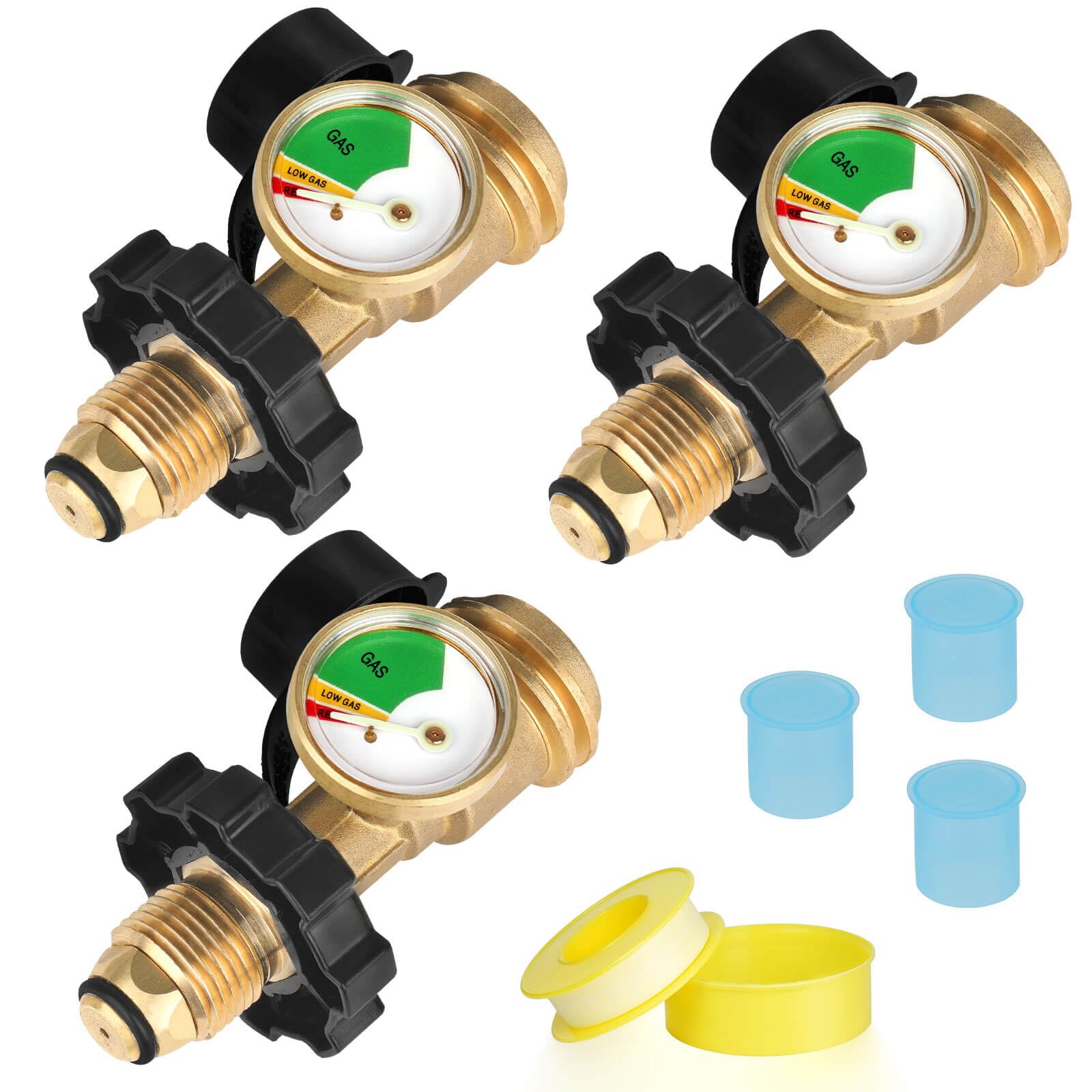 Aekops 100lb propane tank adapter enabling POL to QCC1 connection for versatile use.