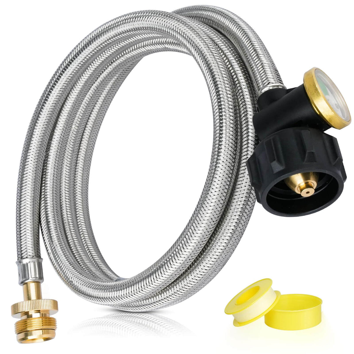 Aekops 6ft propane hose adapter shown for outdoor cooking and heating