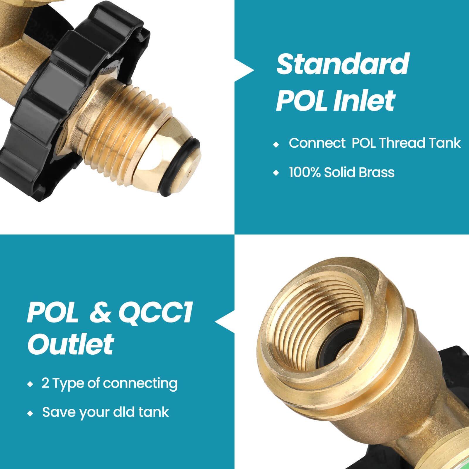 Aekops POL to QCC1 kit demonstrates universal fit for many tanks.