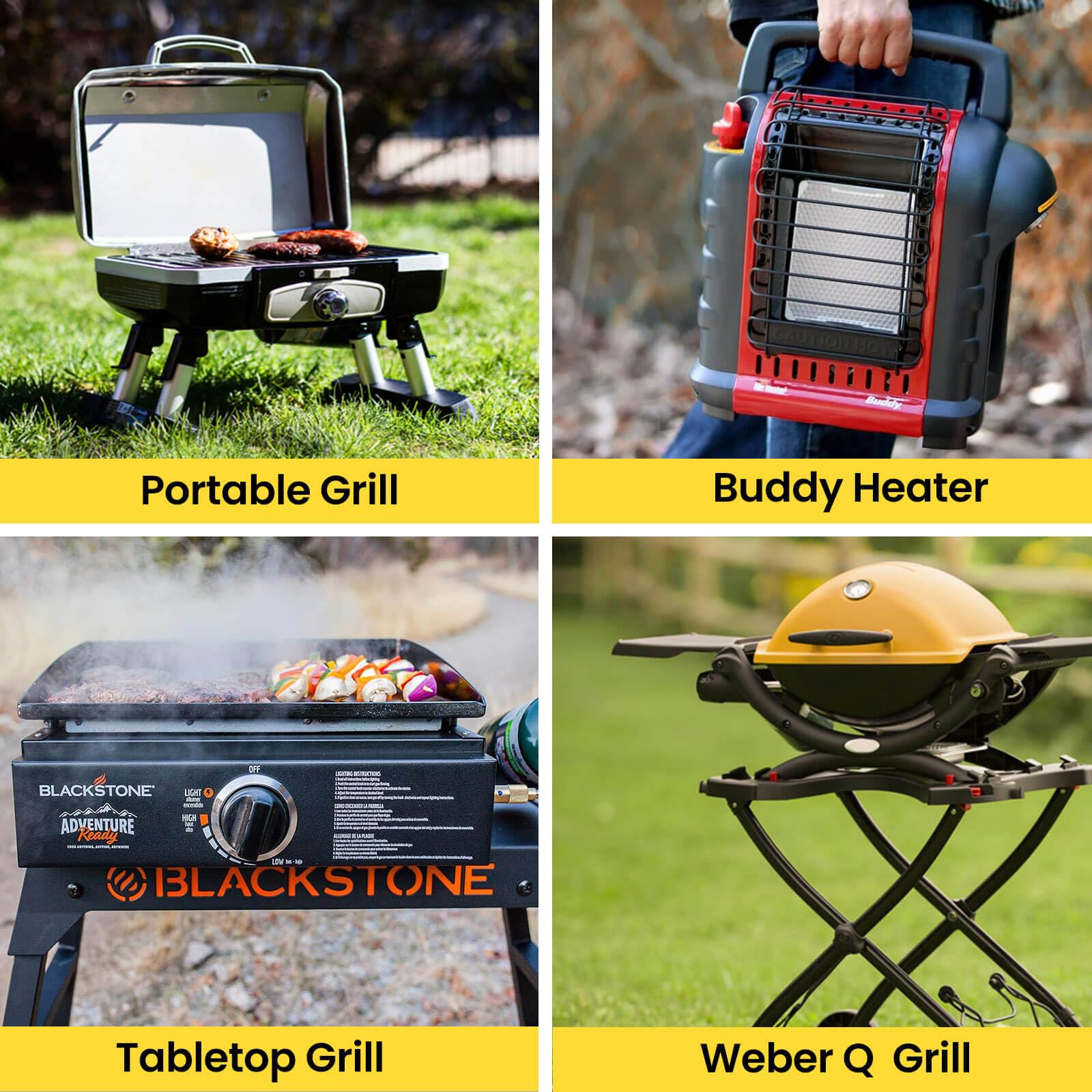 Aekops compatibility with Weber Q and buddy heater for versatile camping
