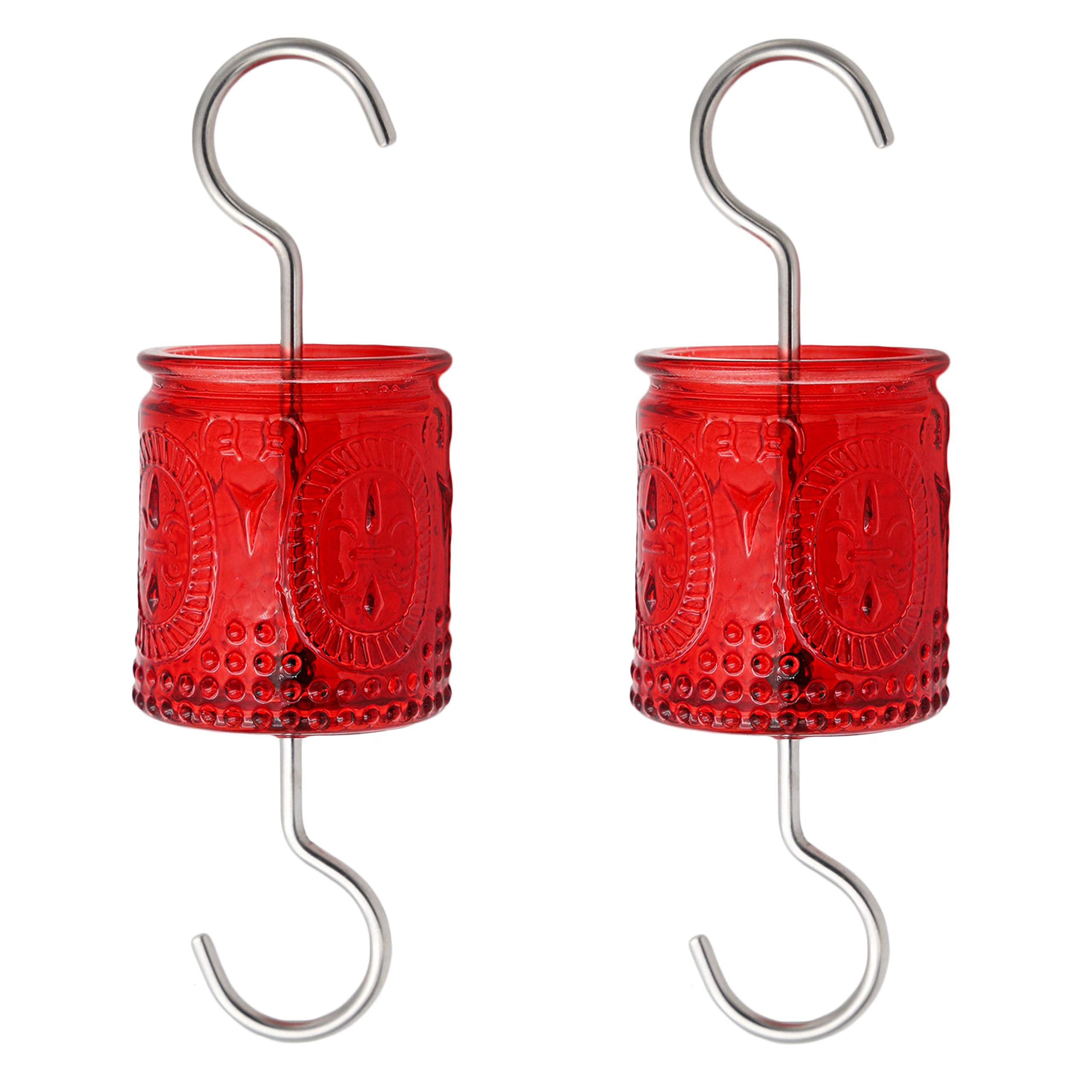 Aelean vintage glass ant moat on hummingbird feeder guards nectar