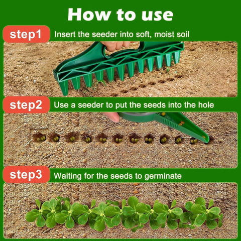 Aeloer 12 hole dibber tool for digging and spacing planting holes