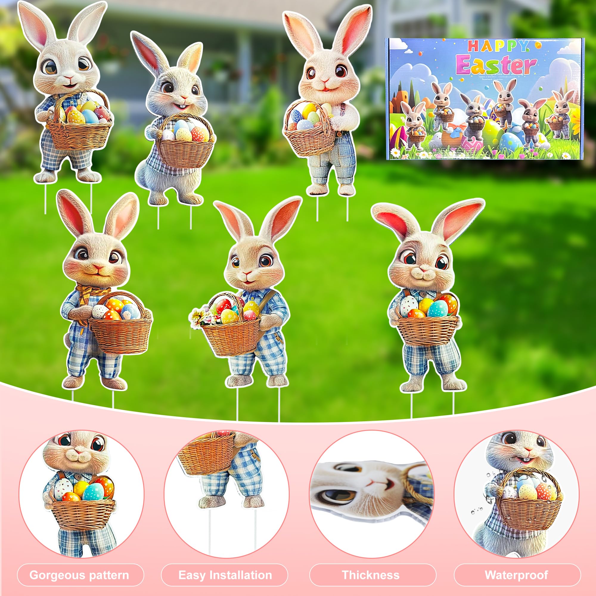 aeloer waterproof easter sign designed for all outdoor weather