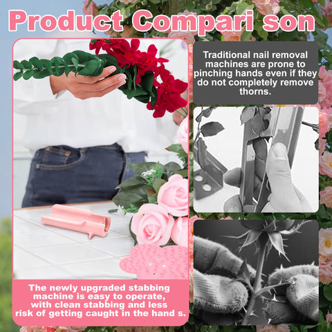 Aeloer professional florist uses the rose prep set for efficient bouquet work