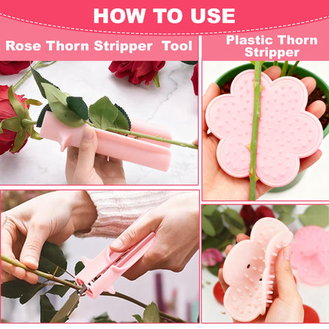 Aeloer Rose Thorn Stripper showcases steel remover in action on a stem