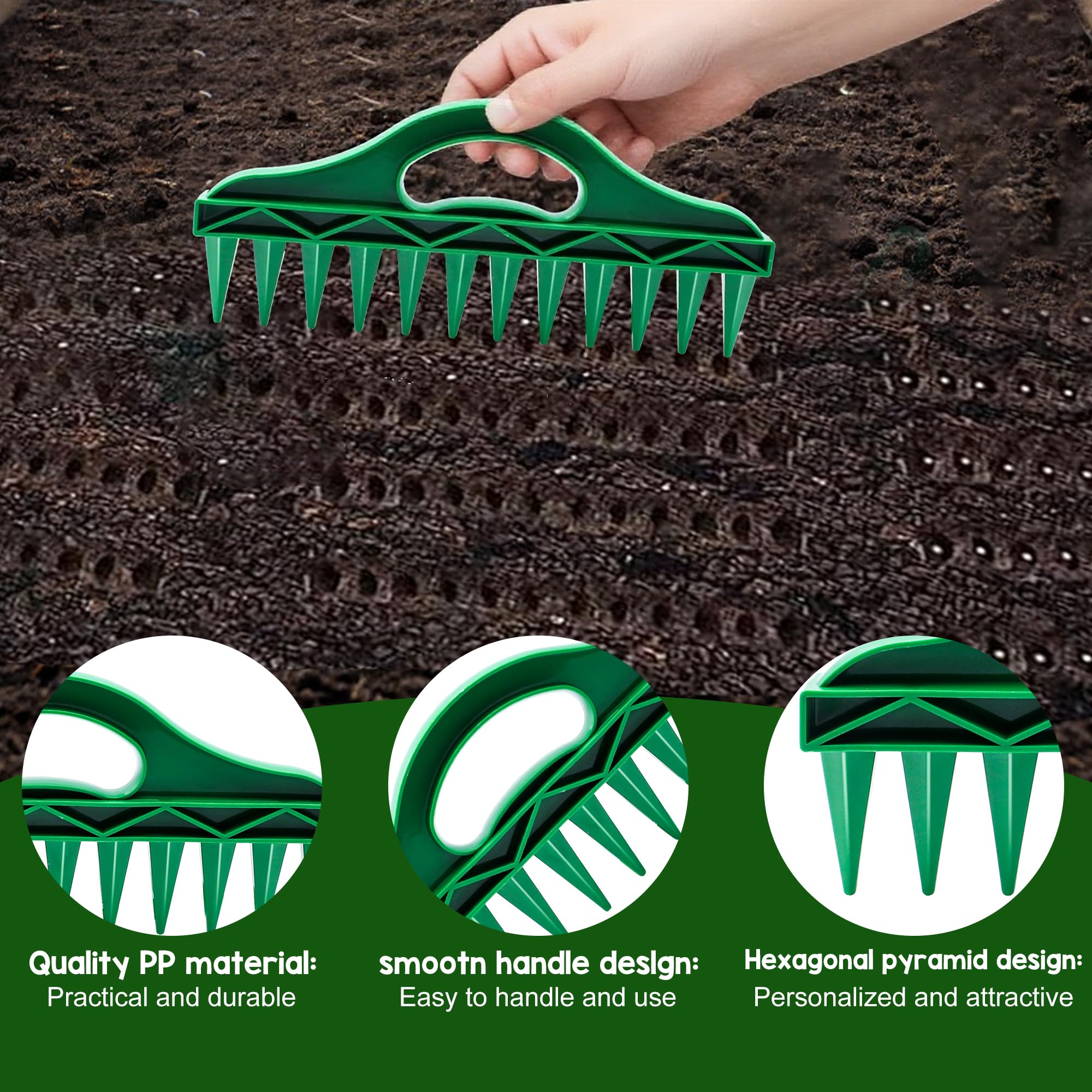 Aeloer seed spreader dial adjustment demonstrating customizable seed output
